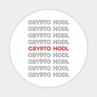 Crypto HODL Typography (red) Magnet